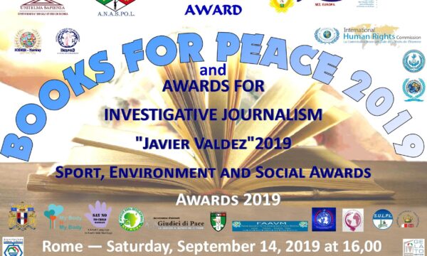 2019: Premi Books for Peace e “Javier Valdez” al giornalismo d’inchiesta